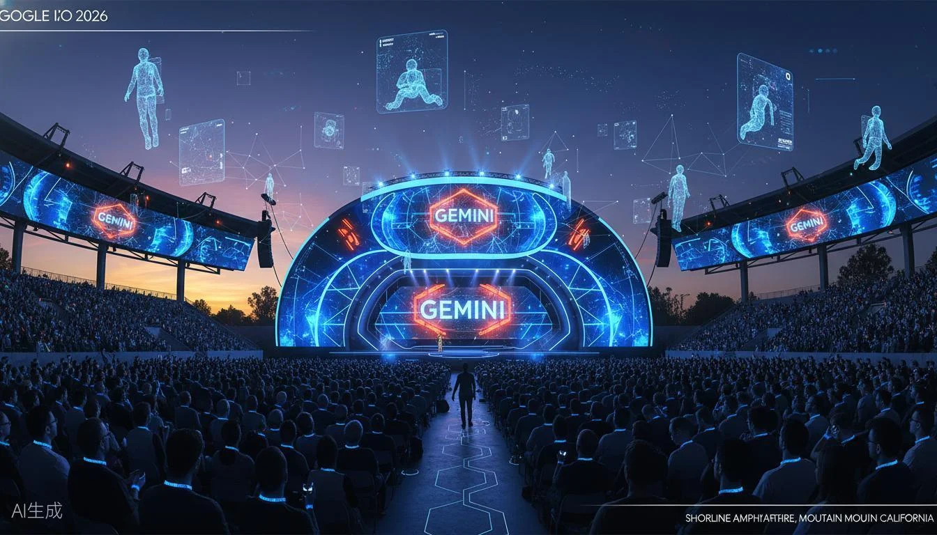 Google I/O 2026 大会现场概念图
